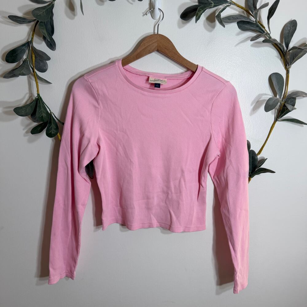 Universal Thread Pink Long Sleeve Ribbed Tee